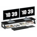 supporti per monitor nero ufficio doppio 2
