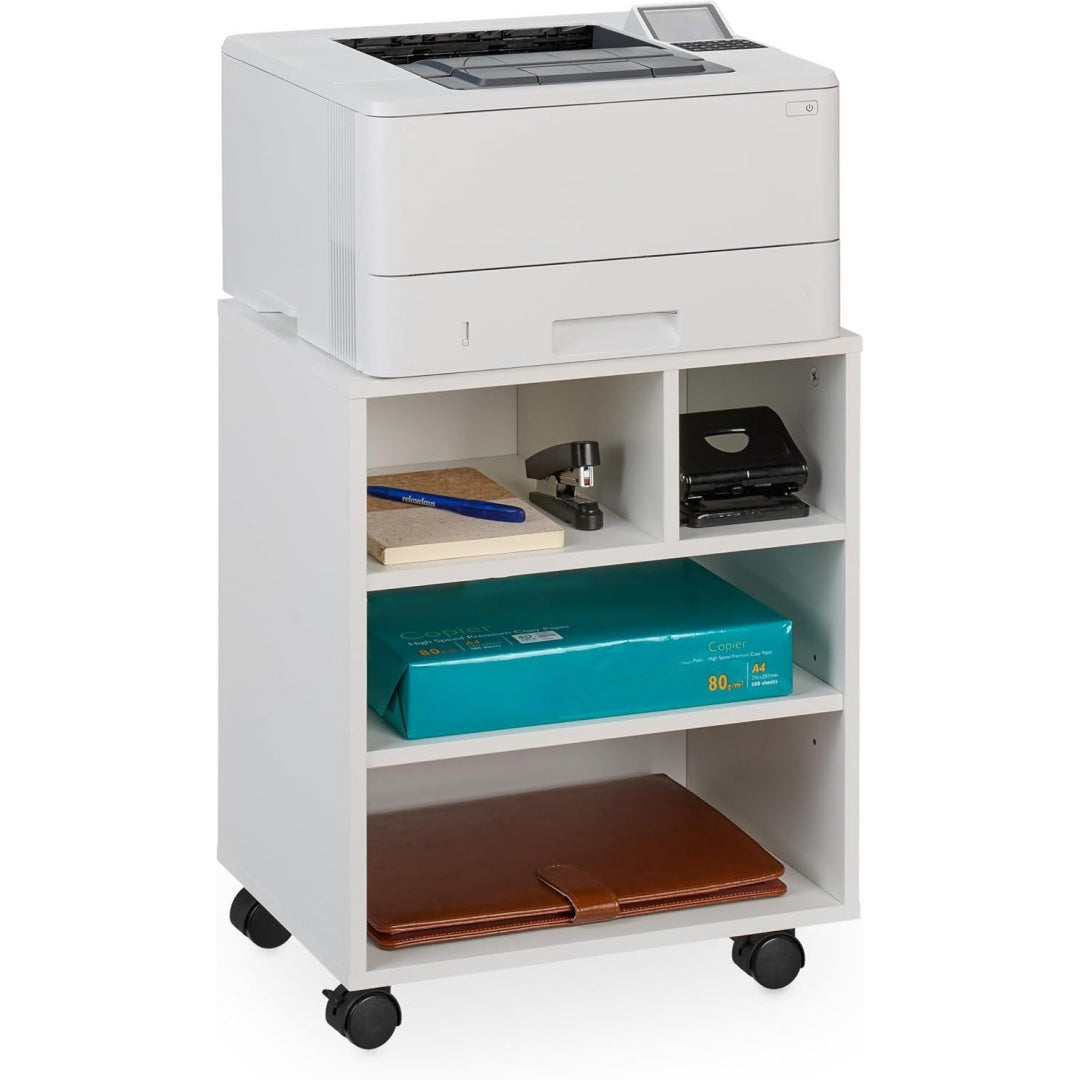carrelli bianco per letto con ripiani