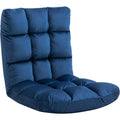 poltrone relax et chaise longue blu velluto per letto con cuscini