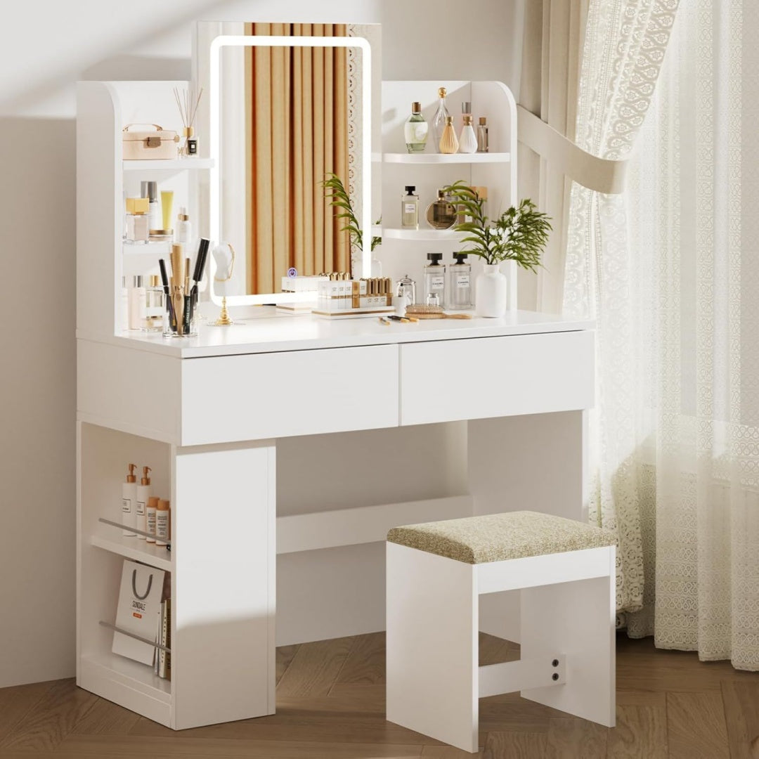 toelette bianco regolabile illuminato a led 1