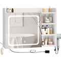 armadietti a specchio bianco illuminato led 1